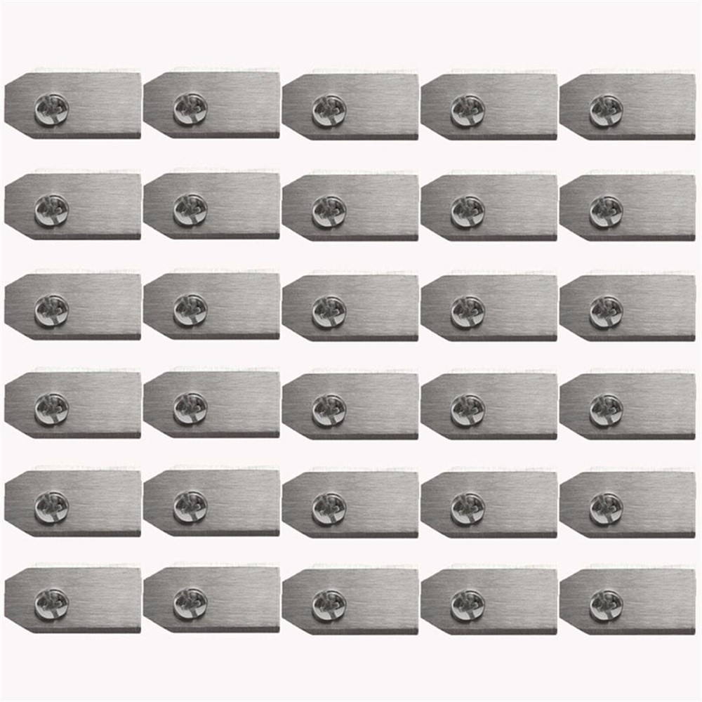 30Pcs/Set 0.75MM Titanium Coated Stainless Steel Lawn Mower Blade Replacement + Screw Parts for Husqvarna Automower - Silver-1