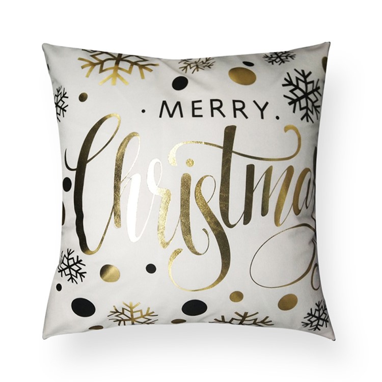 Christams Series Lacquered Throw Pillow Cover Linen Cotton Cover, Size: 45 x 45cm - Style 302-1
