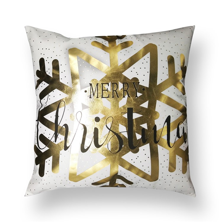 Christams Series Lacquered Throw Pillow Cover Linen Cotton Cover, Size: 45 x 45cm - Style 304-1