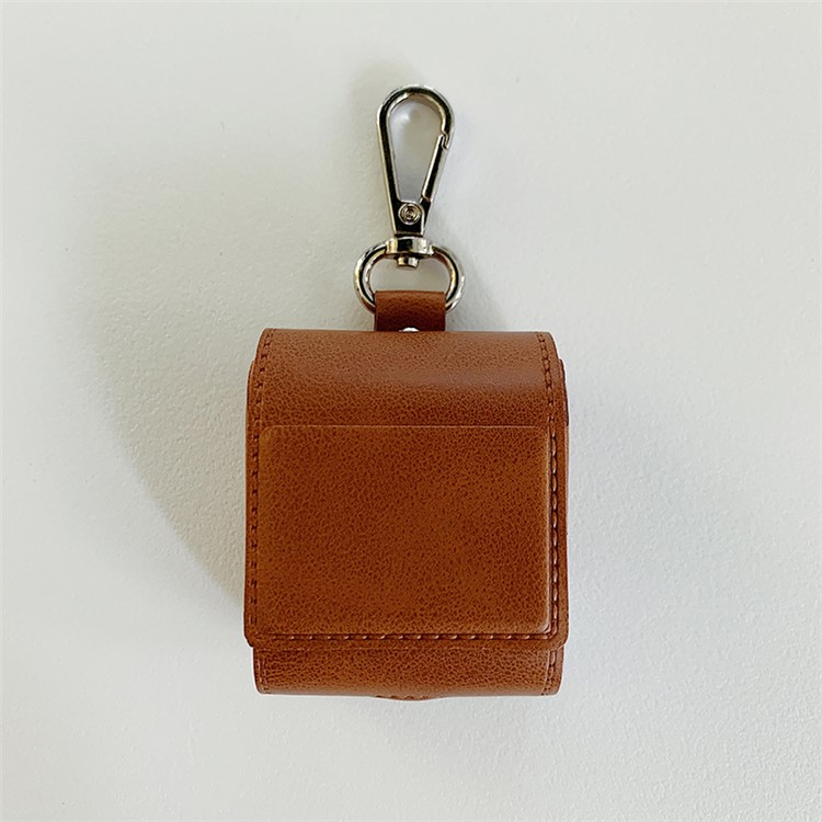 Retro PU Shell for Apple AirPods with Wireless Charging Case (2019) / AirPods with Charging Case (2019) (2016) - Brown-3