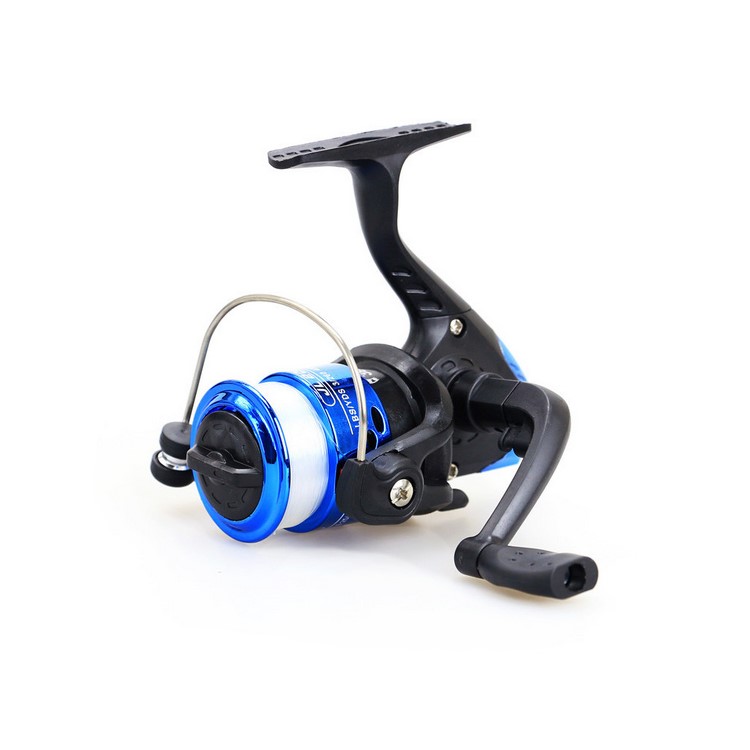 3BB Ball Bearing Fishing Spinning Reels Gear Spool Fish Reel (With Line) - Blue-1