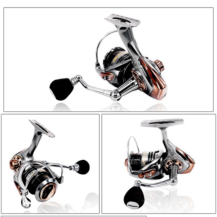 DEUKIO HS3000 5+1BB 7.1:1 Spinning Fishing Reel Shallow Spool-8