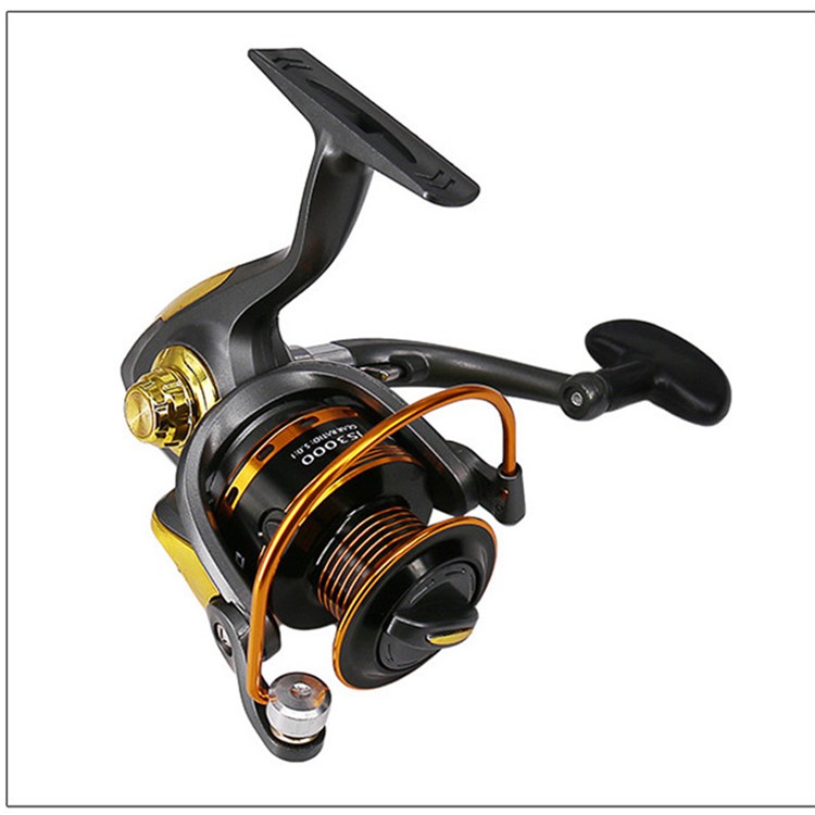 JS2000 10BB 5.2: 1 Ratio de Engranaje Carrete de Pesca Cambie de Metal Brazo Plegable