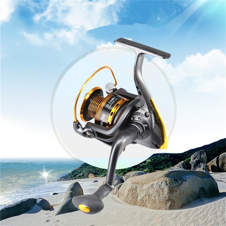 JS7000 10BB 5.1:1 Gear Ratio Metal Spool Fishing Reel with Folding Arm-14