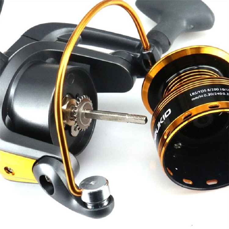 JS7000 10BB 5.1:1 Gear Ratio Metal Spool Fishing Reel with Folding Arm-8