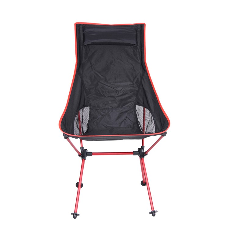 Lightweight Foldable Outdoor Chair Comfortable Outdoor Folding Backpacking Chair - Red-3