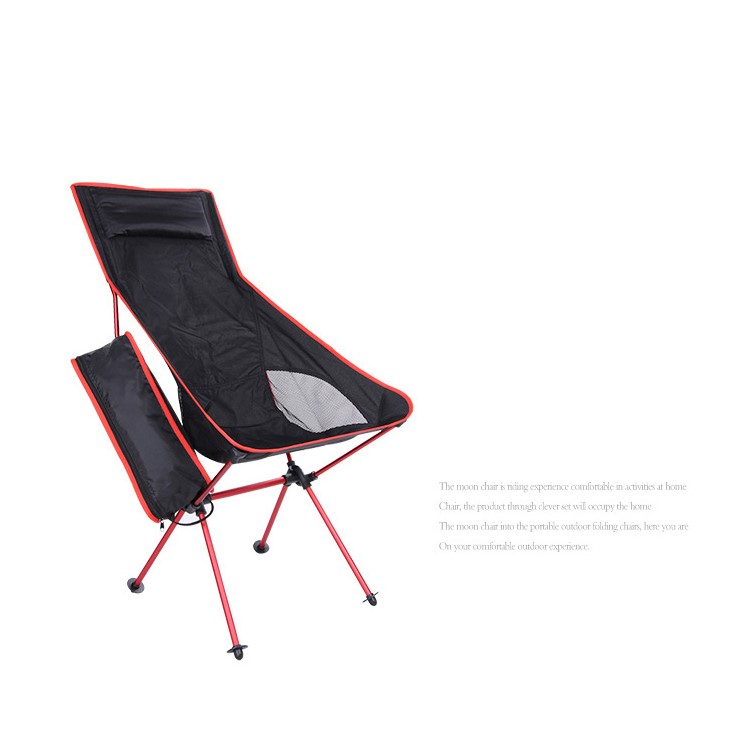 Lightweight Foldable Outdoor Chair Comfortable Outdoor Folding Backpacking Chair - Red-5