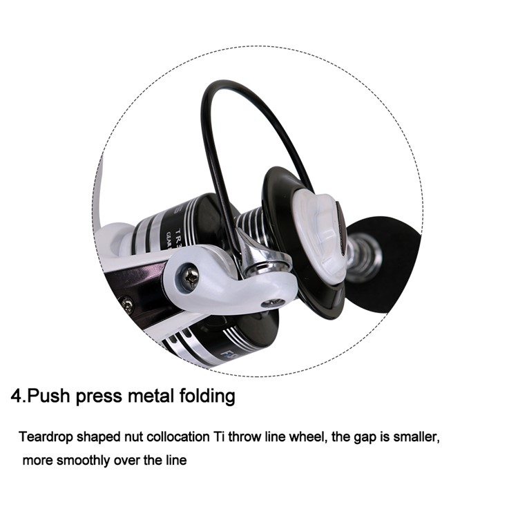 TR6000 13+1BB 4.7:1 SR Gear Spool Fish Reel Spinning Fishing Reel with Metal Rocky-15