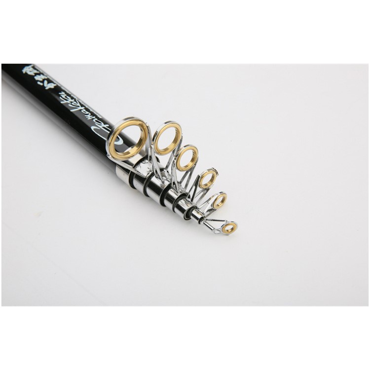 2.4M Fishing Rod Reel Combos Carbon Telescopic Fishing Rod Pole - Black-12