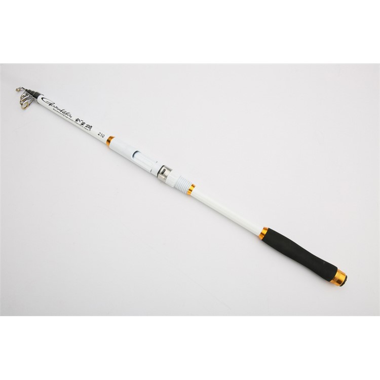 2.4M Carbon Telescopic Fishing Rod Pole Fishing Rod Reel Combos - White-6