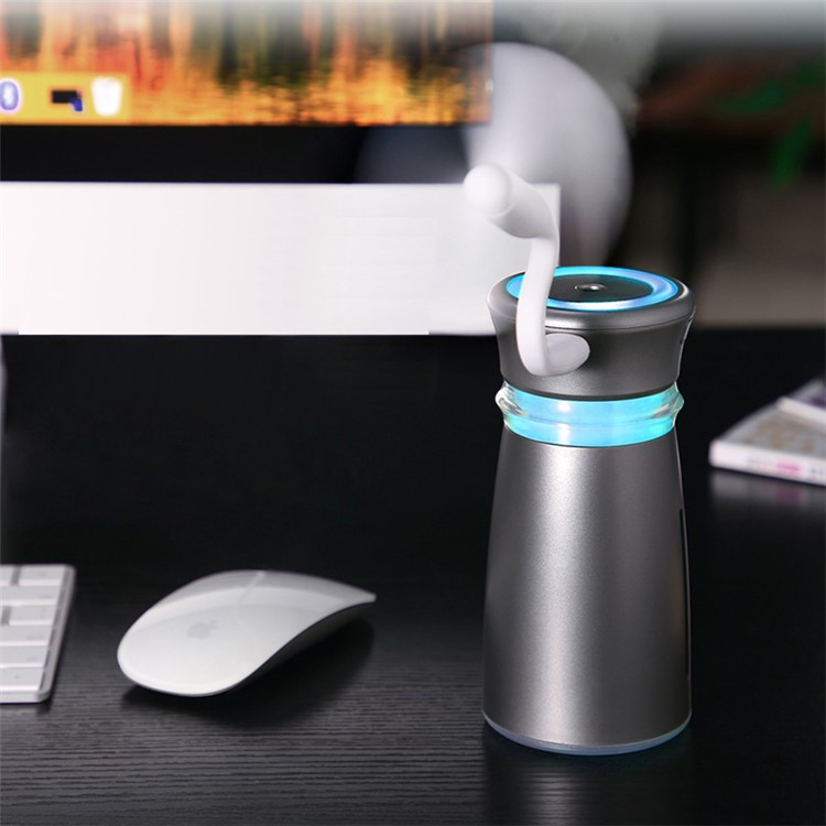 Colorful Mini Car Home Use 300ml Air Humidifier Diffuser Mist Purifier - Grey-4