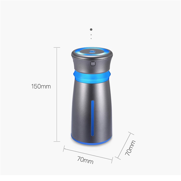 Colorful Mini Car Home Use 300ml Air Humidifier Diffuser Mist Purifier - Grey-9