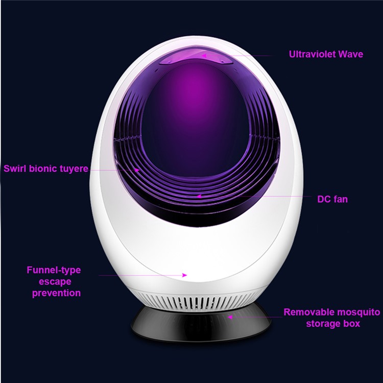 Photocatalyst Trap Mosquito Killer Lamp Low Noise USB Charging for Home Garden Use-4