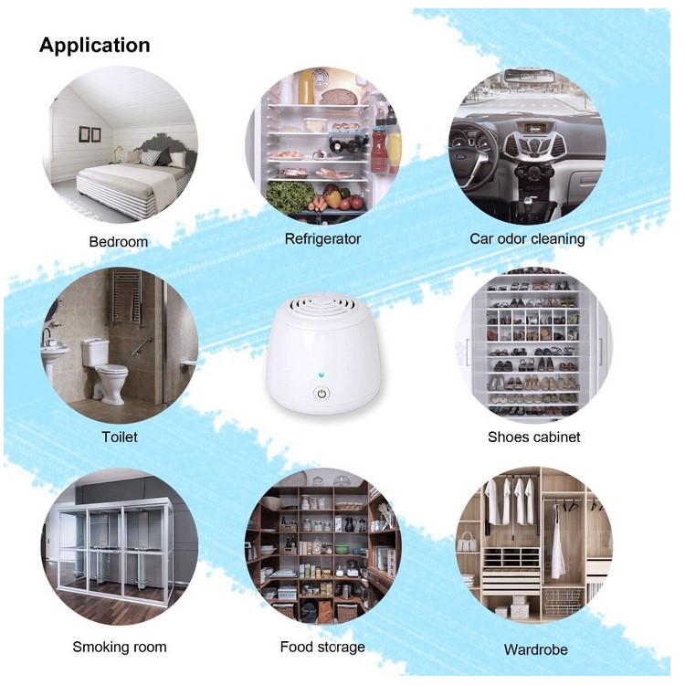 Mini Ozone Anion Air Purifier Portable Air Cleaner USB Rechargeable-11