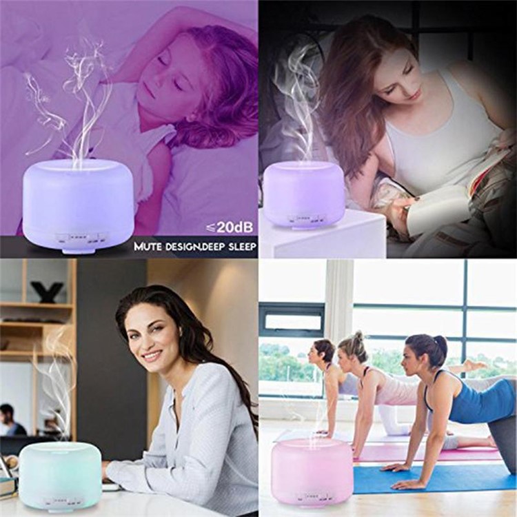 500ML LED Humidifier Aroma Essential Diffuser 7 Colors Adjustable Humidifier - US Plug-13