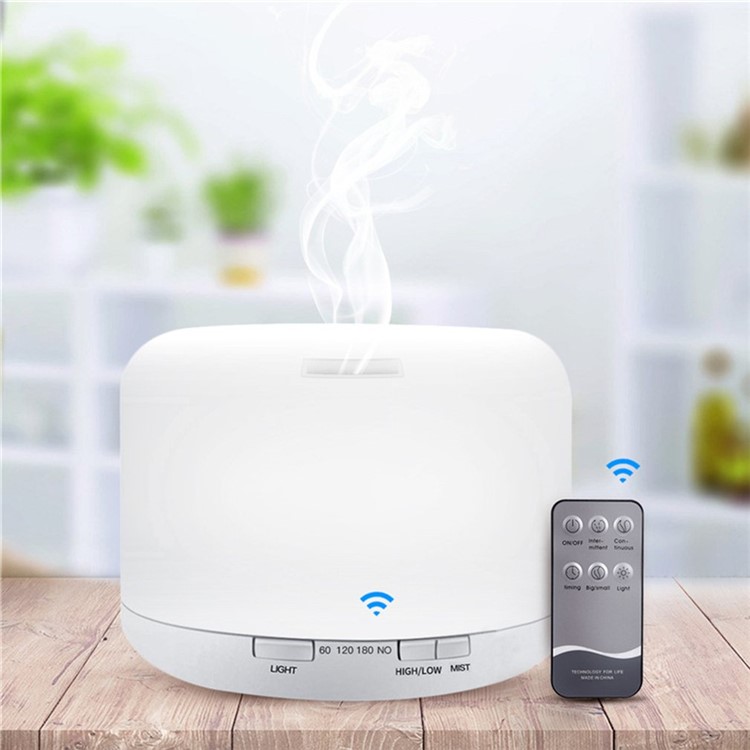 500ML LED Humidifier Aroma Essential Diffuser 7 Colors Adjustable Humidifier - US Plug-3