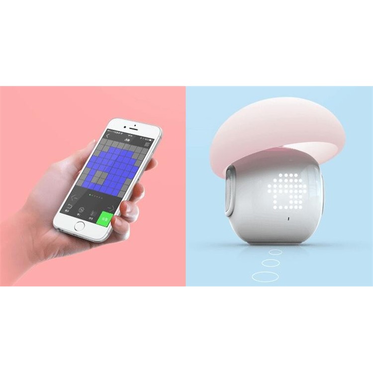 Emotion Bluetooth Smart Lamp Speaker Intelligent APP DIY Message Mood Light - Pink-6