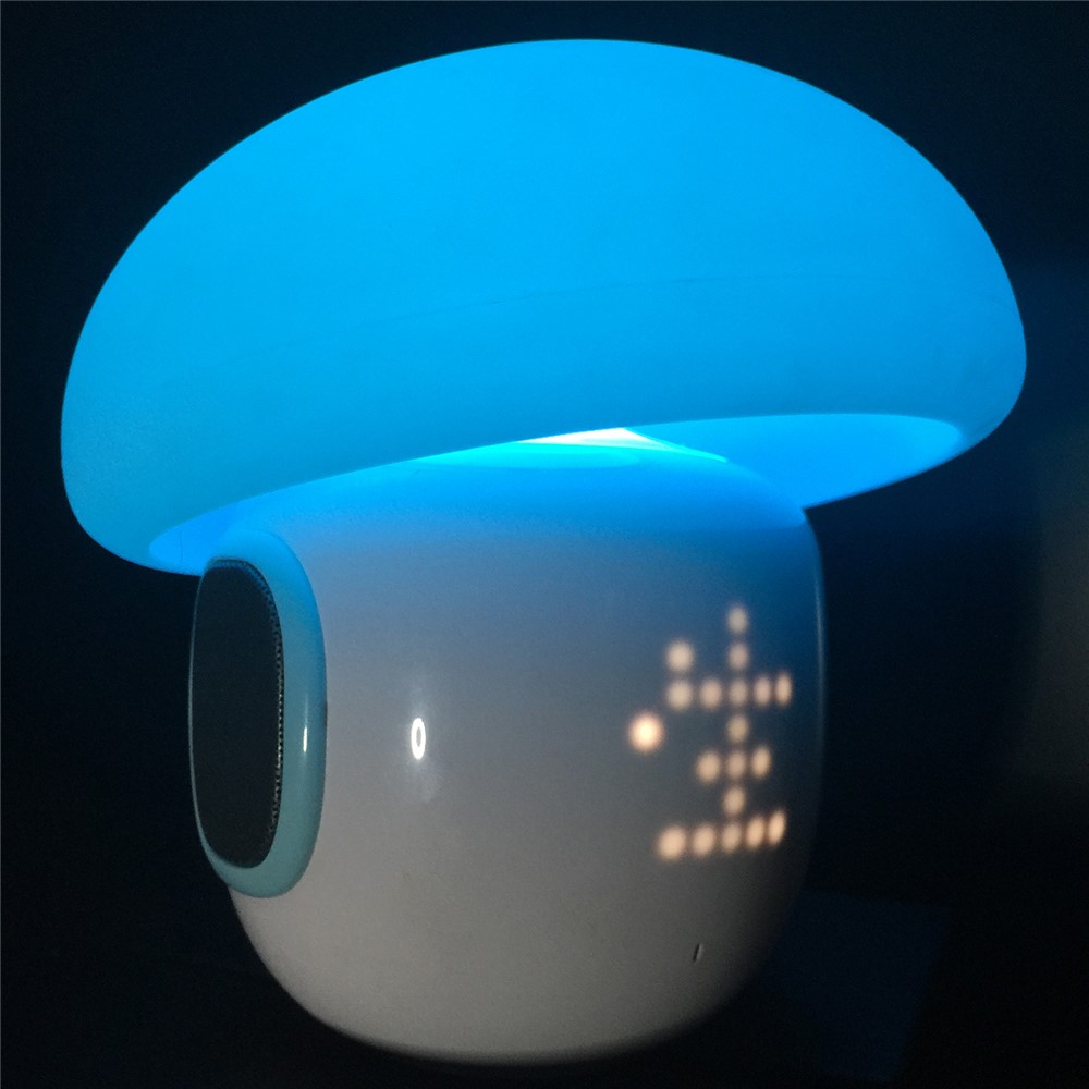 Smart Magic Lamp Bluetooth Speaker Emotion DIY Message Mood Light with Alarm Clock Recording - Blue-1