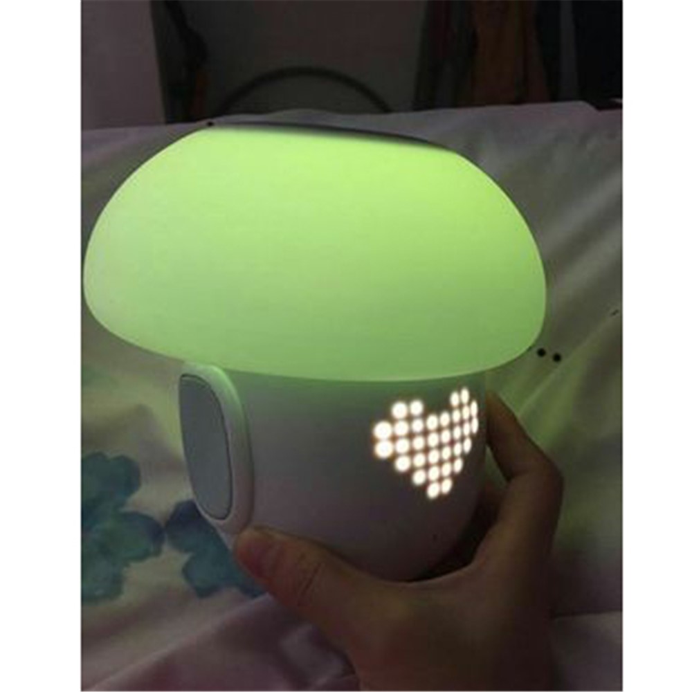 Smart Magic Lamp Bluetooth Speaker Emotion DIY Message Mood Light with Alarm Clock Recording - Blue-11