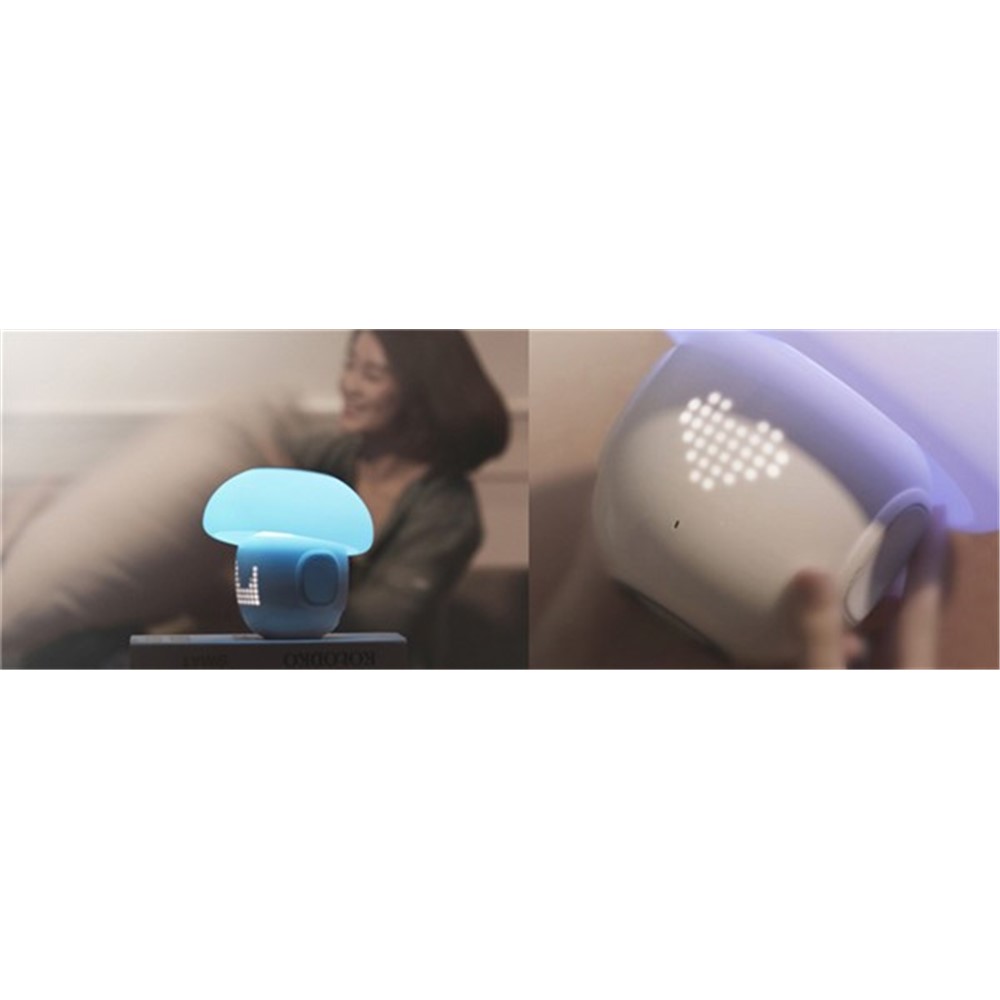 Smart Magic Lamp Bluetooth Speaker Emotion DIY Message Mood Light with Alarm Clock Recording - Blue-13