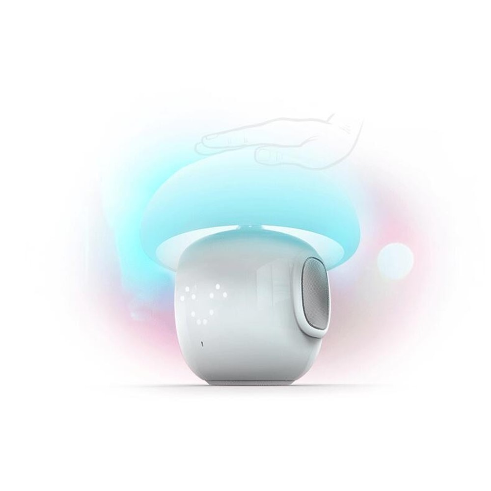 Smart Magic Lamp Bluetooth Speaker Emotion DIY Message Mood Light with Alarm Clock Recording - Blue-14