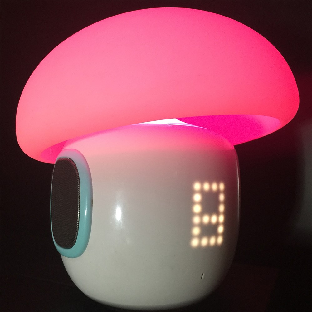 Smart Magic Lamp Bluetooth Speaker Emotion DIY Message Mood Light with Alarm Clock Recording - Blue-2