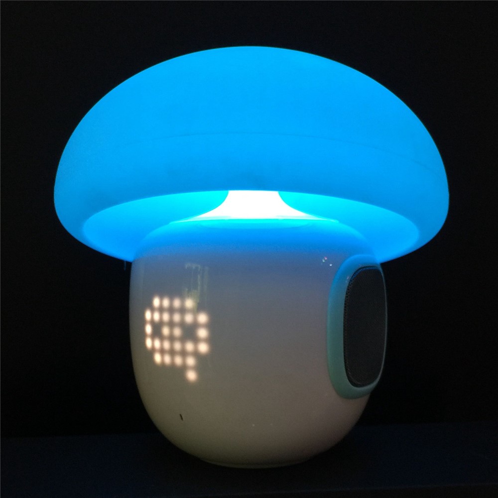 Smart Magic Lamp Bluetooth Speaker Emotion DIY Message Mood Light with Alarm Clock Recording - Blue-6