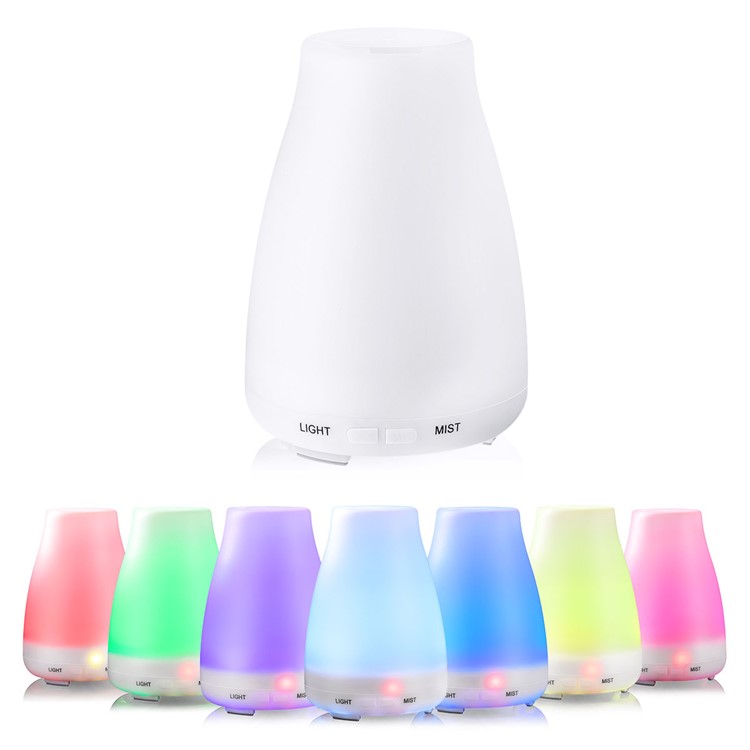 100ML Humidifier Aromatherapy Diffuser Color LED Lights Essential Oil Diffuser - US Plug-1