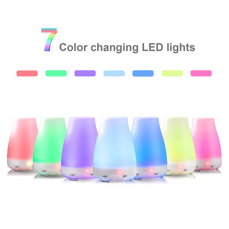 100ML Humidifier Aromatherapy Diffuser Color LED Lights Essential Oil Diffuser - US Plug-2