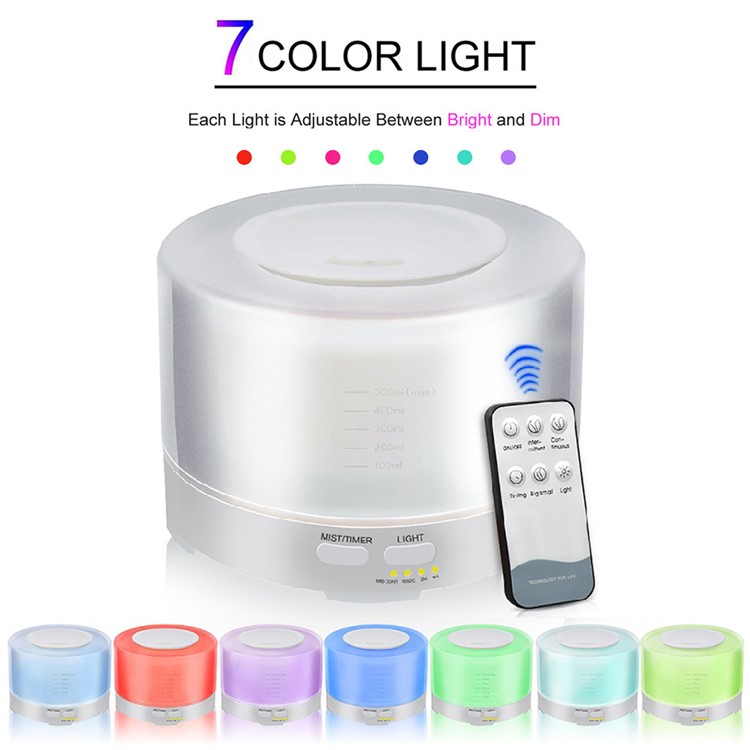 700ML Aromatherapy Machine Humidifier Fragrance Lamp with Remote Control - US Plug-1