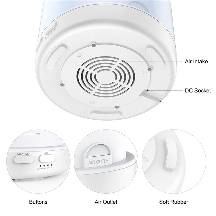 700ML Aromatherapy Machine Humidifier Fragrance Lamp with Remote Control - US Plug-8