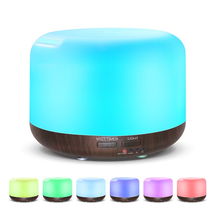 300ML LED Humidifier Aroma Essential Diffuser 7 Colors Adjustable Humidifier - US Plug-2