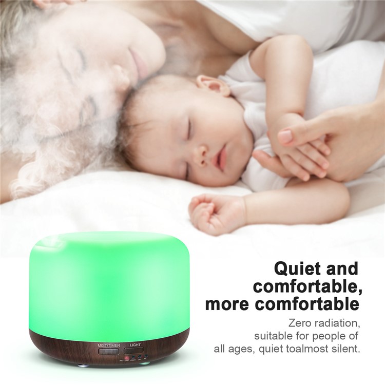 300ML LED Humidifier Aroma Essential Diffuser 7 Colors Adjustable Humidifier - US Plug-3