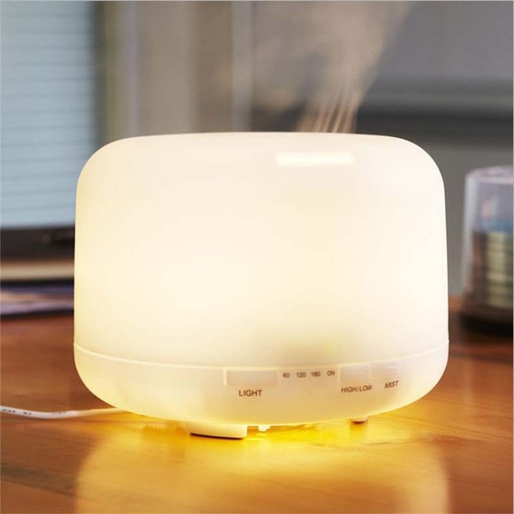 500mL LED Ultrasonic Humidifier Aroma Essential Oil Diffuser 12W with 2 Modes - Warm White / US Plug