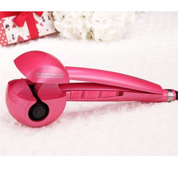High Quality Auto Hair Curler Magic Curling Iron Ceramic Wave Hair Roller Hair Styler - Rose / US Plug-2