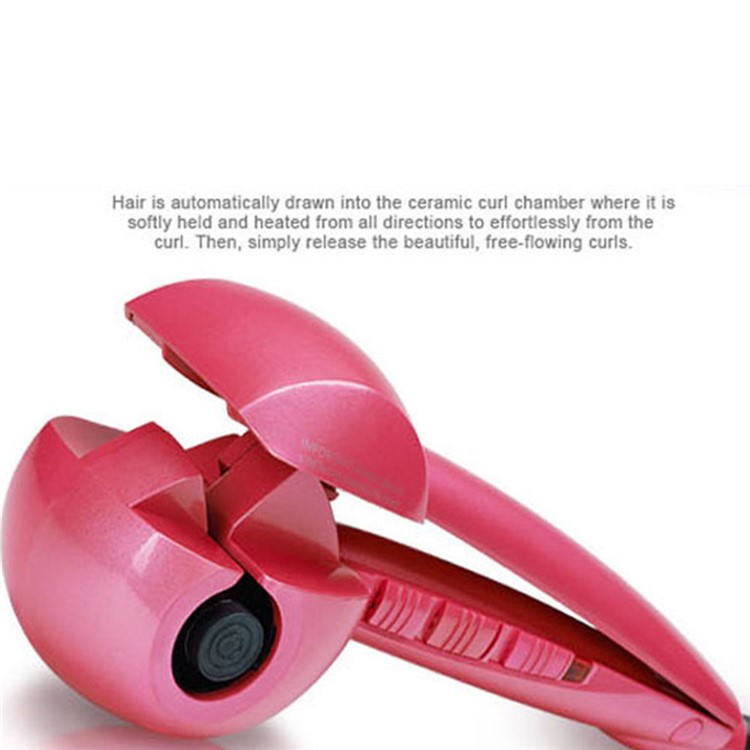 High Quality Auto Hair Curler Magic Curling Iron Ceramic Wave Hair Roller Hair Styler - Rose / US Plug-6