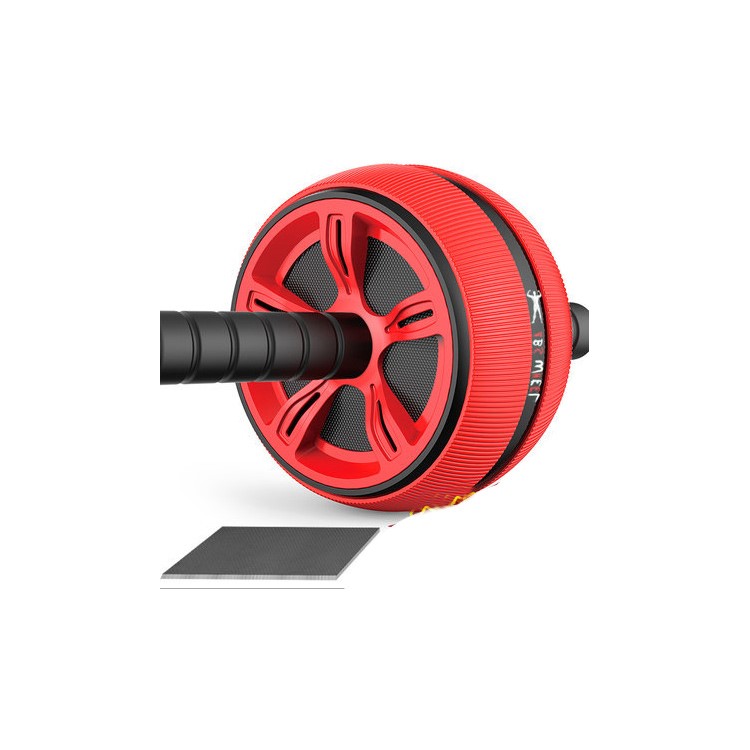 Exercise Wheel ABS Abdominal Gym Fitness Machine Body Strength Training Roller - Red-1