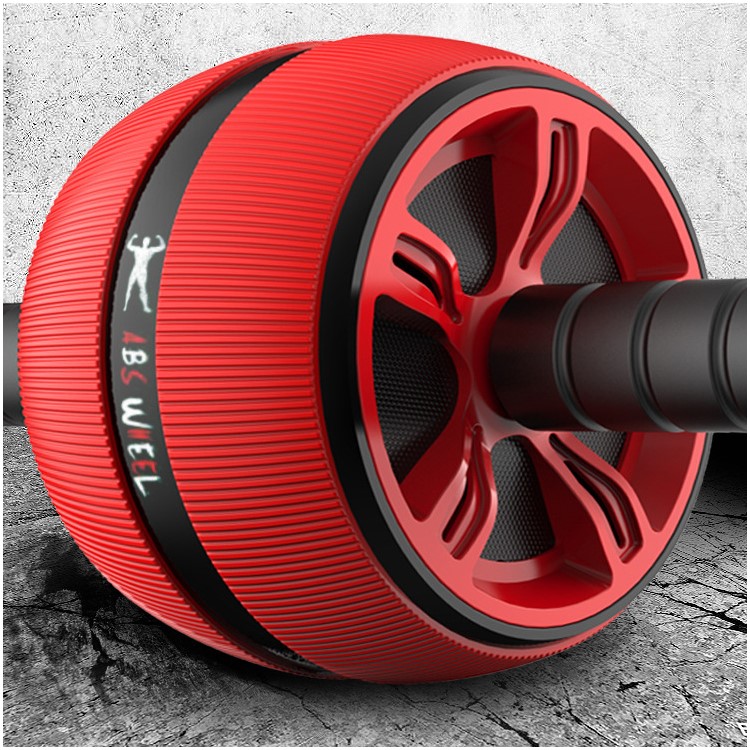 Exercise Wheel ABS Abdominal Gym Fitness Machine Body Strength Training Roller - Red-2