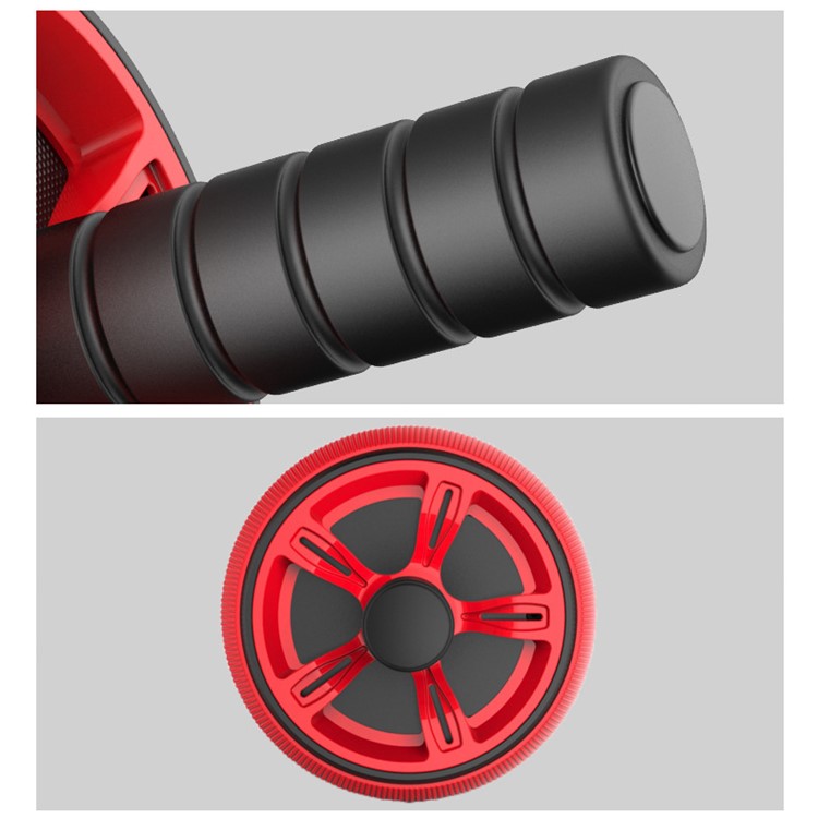Exercise Wheel ABS Abdominal Gym Fitness Machine Body Strength Training Roller - Red-4