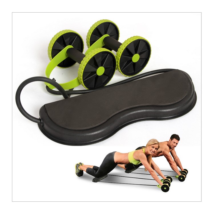 Adjustable 2-in-1 Abdominal Fitness + Pulling Strength Training Roller Pulling Rope Fitness Training Equipment-1