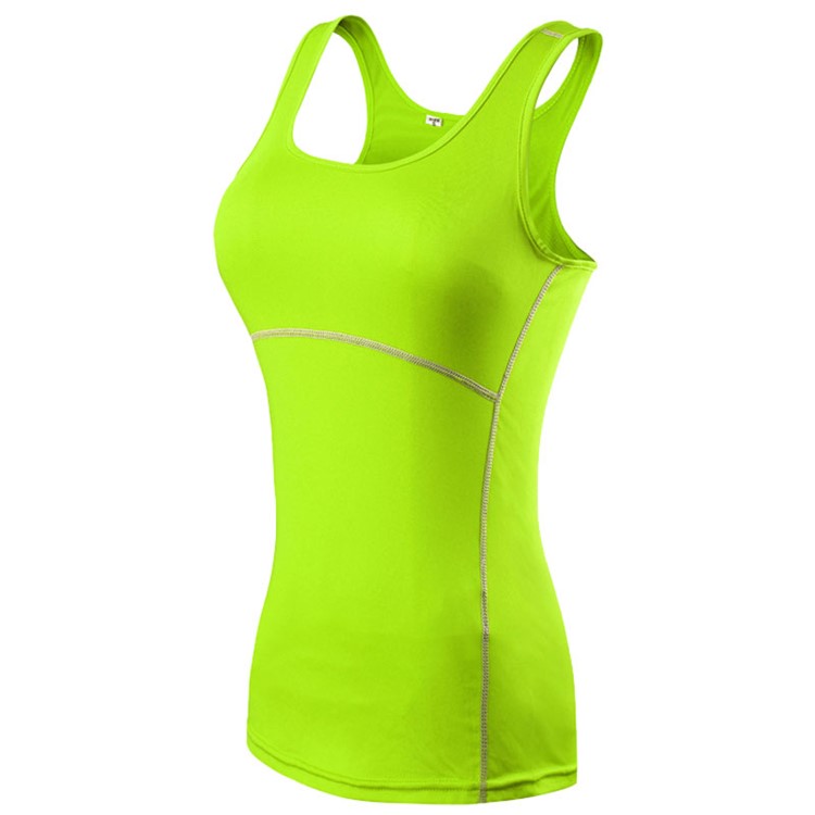 Women's Sports Yoga Fitness Sleeveless Running Vest - Green / Size: M-1
