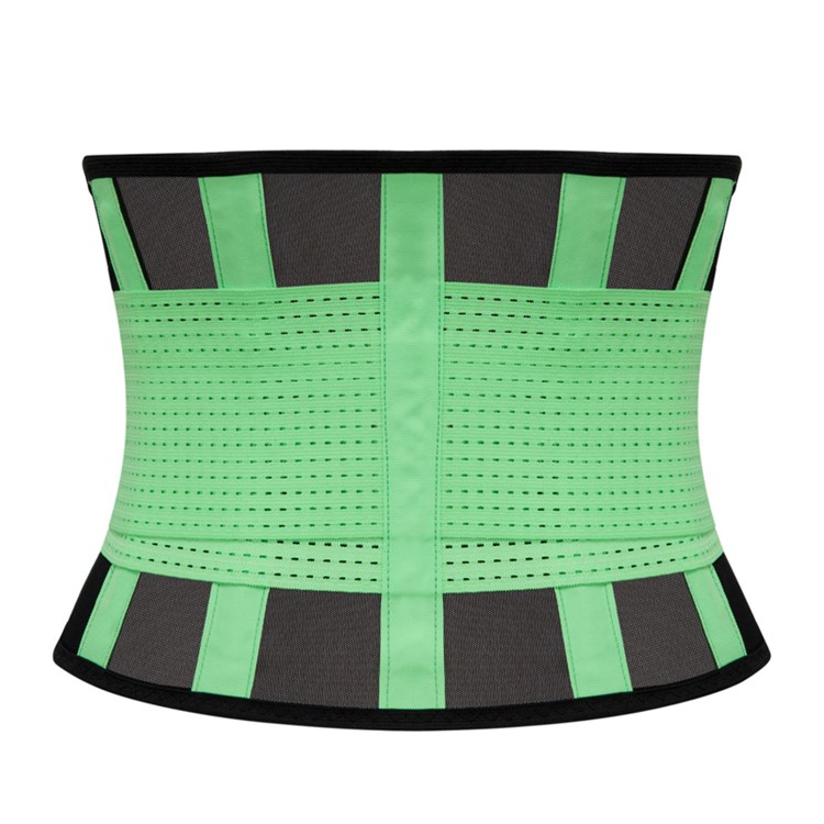 Women's Fitness Sports Exercise Waist Support Pressure Protector Adjustable Training Waistband - Green / XXL
