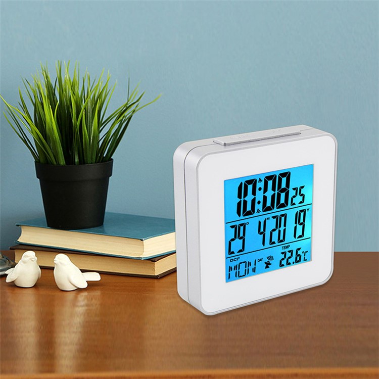 Multi-functional Travel Jumbo LCD Radio Controlled Alarm Clock with Temperature Display (DCF, WWVB, MSF, JJY Version)-1