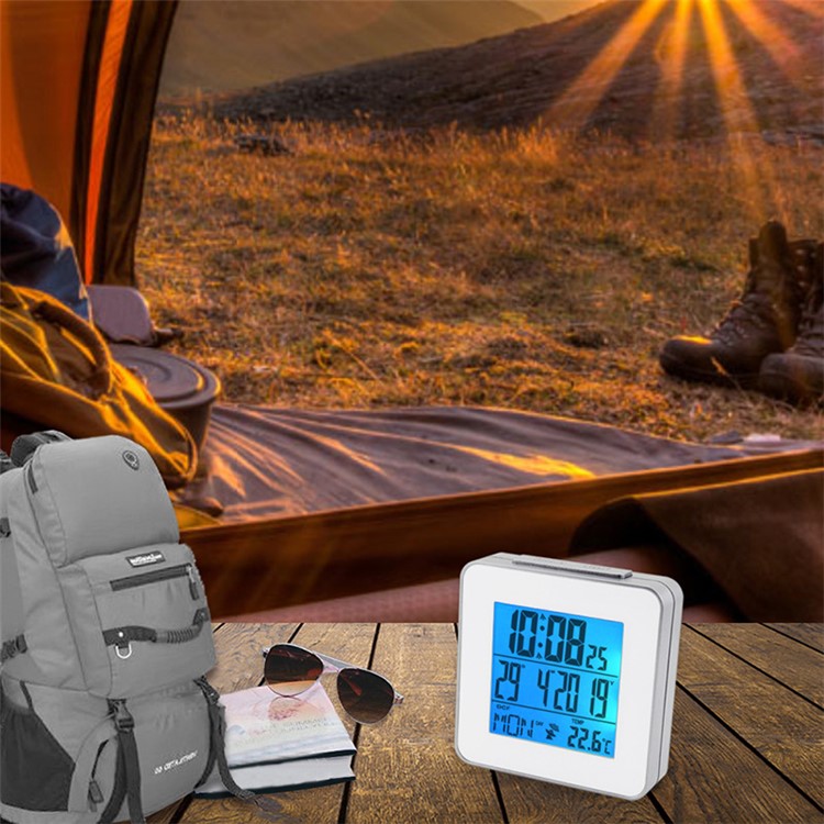 Multi-functional Travel Jumbo LCD Radio Controlled Alarm Clock with Temperature Display (DCF, WWVB, MSF, JJY Version)-9