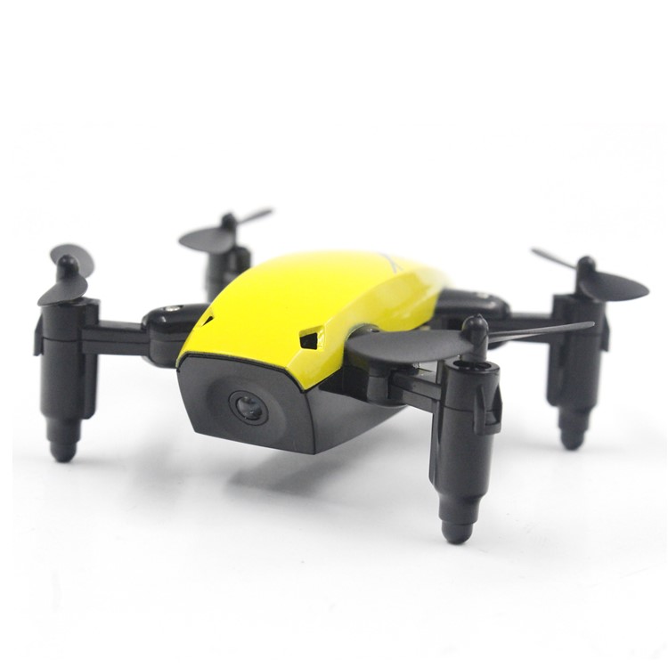 S9 Mini One Key Return Headless Mode 3D Flip Folding RC Quadcopter - Yellow-1