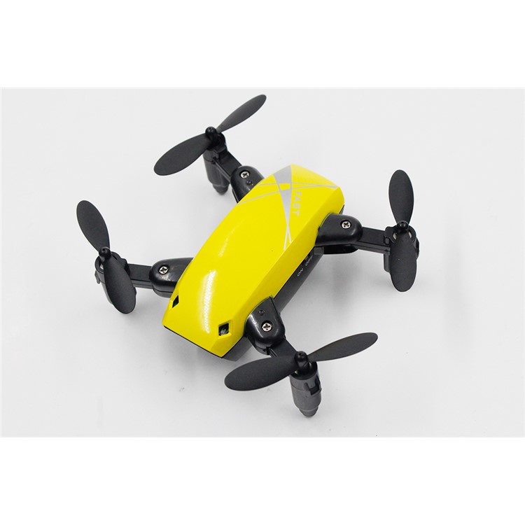 S9 Mini One Key Return Headless Mode 3D Flip Folding RC Quadcopter - Yellow-2