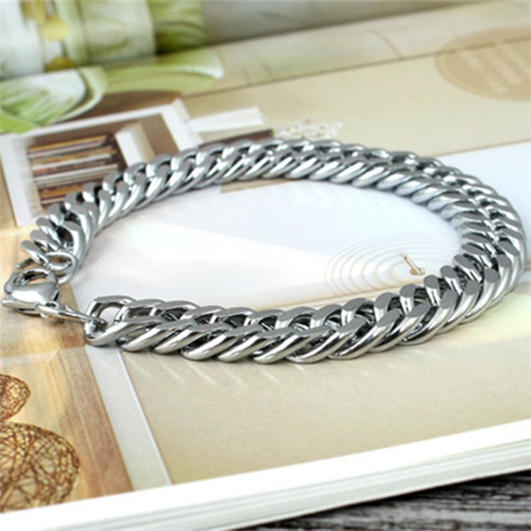 Männer Edelstahl Klobige Kette Armband-3