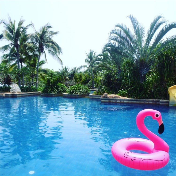 PVC Inflatable Flamingo Shaped Pool Float Lounge Swimming Ring (120cm)-11