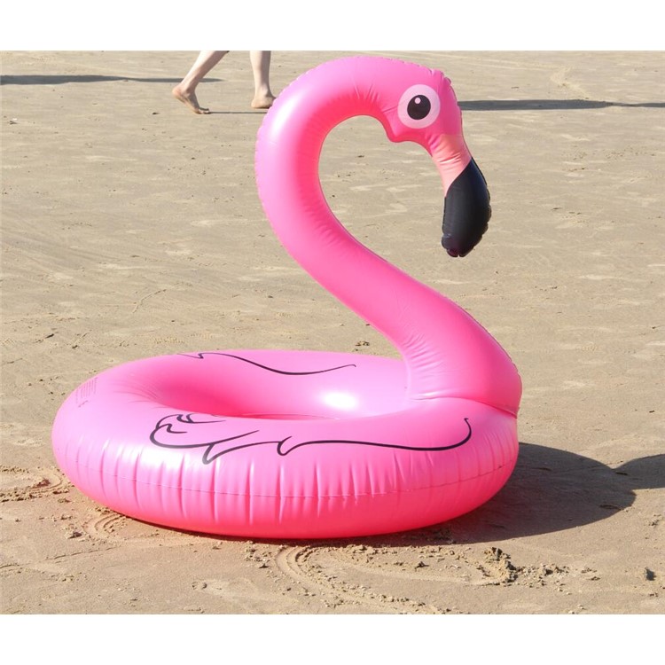 PVC Inflatable Flamingo Shaped Pool Float Lounge Swimming Ring (120cm)-2