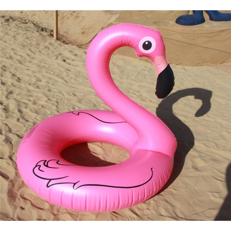 PVC Inflatable Flamingo Shaped Pool Float Lounge Swimming Ring (120cm)-3